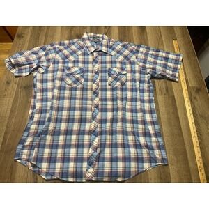 Sir William Shirt, Men's Size XXXLT,  Blue Red White Yellow, Plaid, Button Up